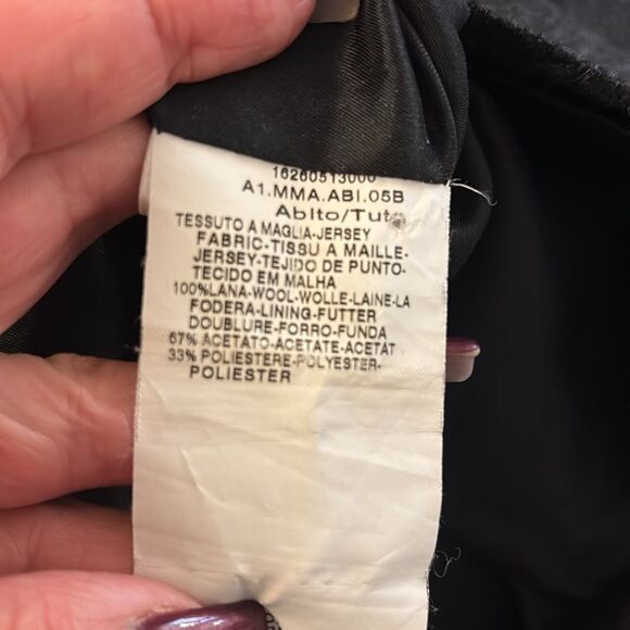 Max Mara 100% wool gray ruffle dress, S - Picture 10 of 11